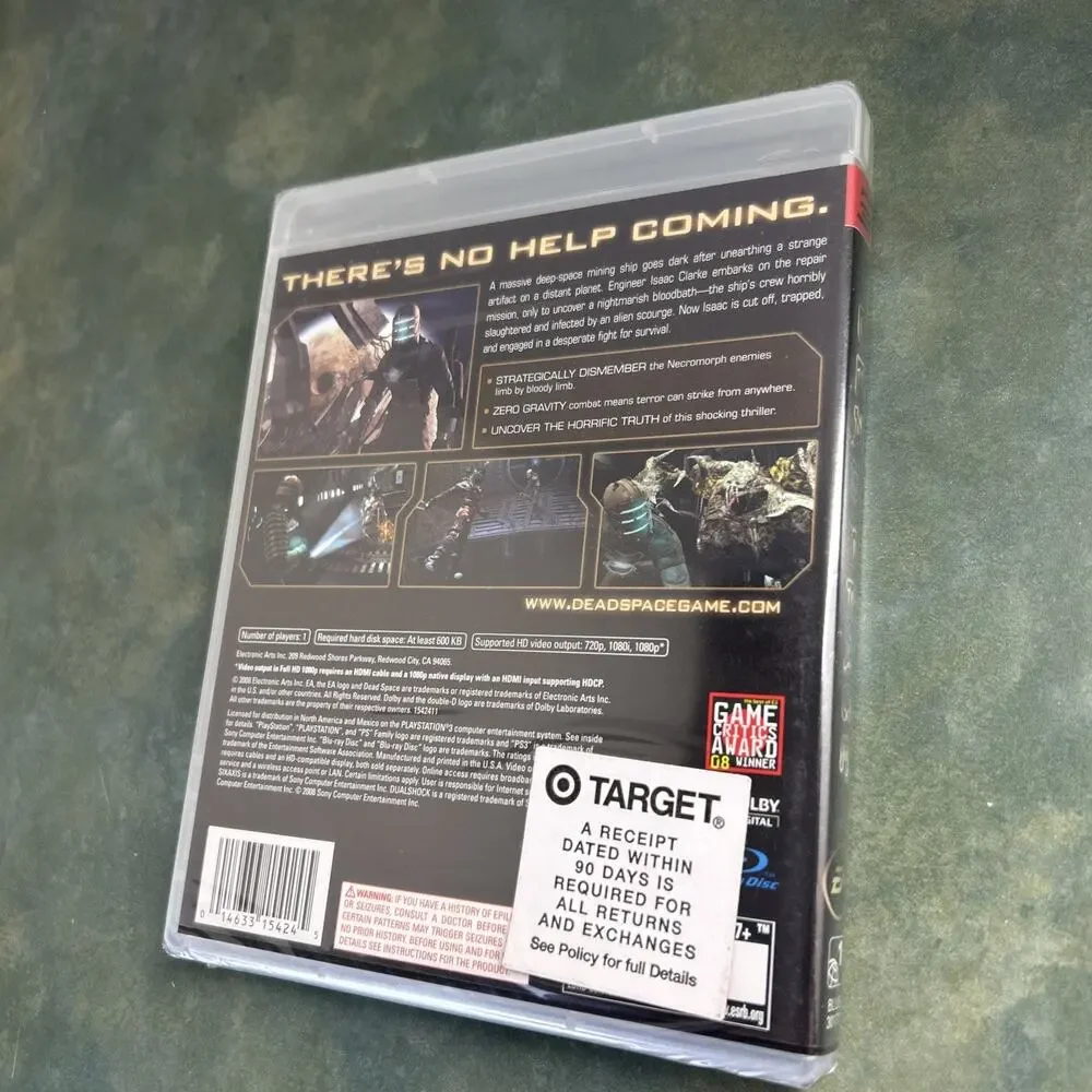 Dead Space PS3 PlayStation 3 2008 EA New Sealed Shrink Wrap Torn Sticker READ